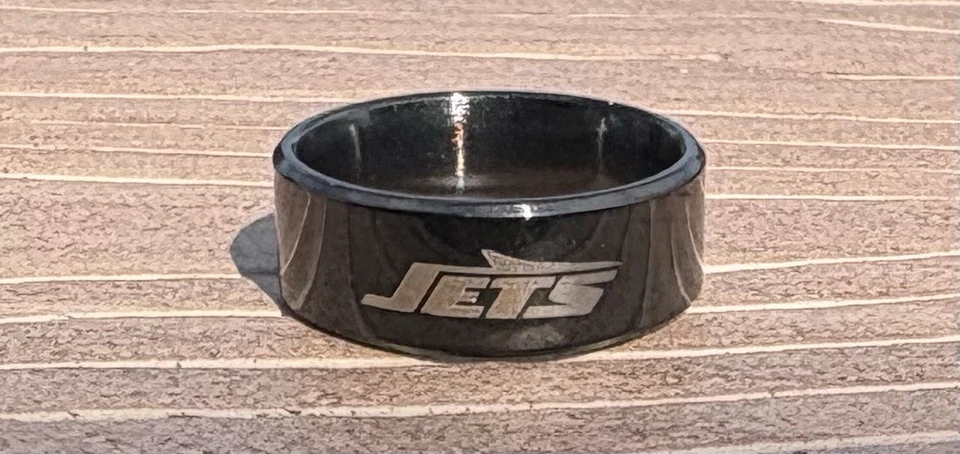 Anillo de titanio New York Jets para hombre. anillo de bodas. regalo único Foto 1 de 1