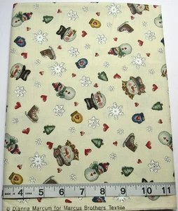 Vintage Dianna Marcum 27"x44" Snowmen Marcus Cotton Sew Quilt Craft Fabric - Picture 1 of 3