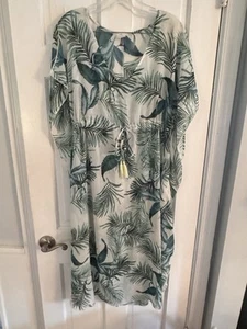Maxi copricostume da bagno donna Kona Sol taglia MFloral/Palm stampa spiaggia vacanza crociera - Foto 1 di 7
