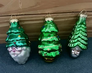 Ornamenti Natalizi Testa di Babbo Natale Alberi Thomas Pacconi Festività Gnomo Vetro - Foto 1 di 7
