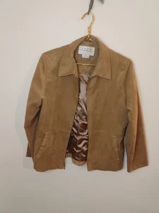 Tehama Nancy Haley Suede Brown Jacket Women's Medium  - Picture 1 of 13