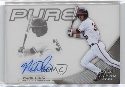 2014 Leaf Trinity Pure Auto Mike Papi #P-MP1 Auto - Image 1 of 2