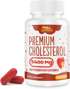 3600 MG Cholesterol Supplements with Plant Sterols, Niacin, Red Yeast Rice, Citr - Picture 1 of 12
