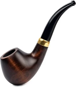 Dr. Watson - Tabakrauchpfeife, klassische gebogene Apfelform, passt 9 mm Filter - Bild 1 von 7