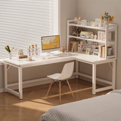 Eckschreibtisch mit Ablage Bürotisch L-Form Computertisch Schreibtisch Studie - Bild 1 von 4