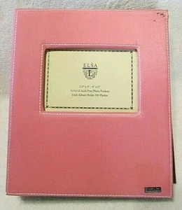 Pink 3.5 x 5/ 4 x 6 Photo Pocket Album By Elsa - Picture 1 of 11
