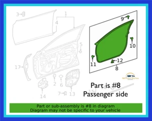 New Genuine Toyota Lexus OEM 19-23 Right Front Passenger Surround WeatherStrip - Picture 1 of 1
