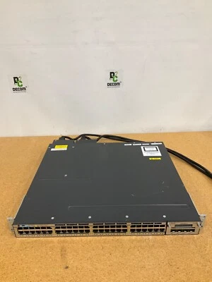 Pre-Owned Cisco Catalyst WS-C3750X-48PF-S V05 w/ 2xFans 2xPSU 2xPowerCords - Image 1 of 4