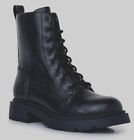 No Boundaries Black Combat Boots Women  Flex Lug Sole Size  10 /11/ 9