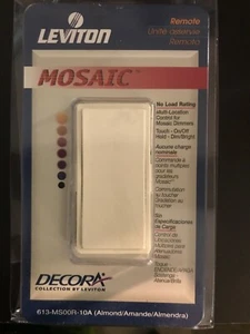 Leviton MS00R-10A Mosaic Mural Multi-Location Remote Decora ALMOND - Picture 1 of 3