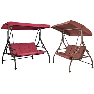 3-Person Patio Swing Chair Converting Canopy Swing Adjustable Canopy  Summer - Picture 1 of 26