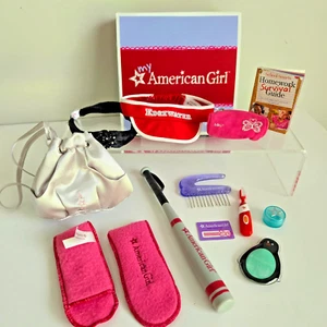 American Girl Doll Lots Of Bags Purses & Accessories, Mini Books Toothbrush Bat - Picture 1 of 24