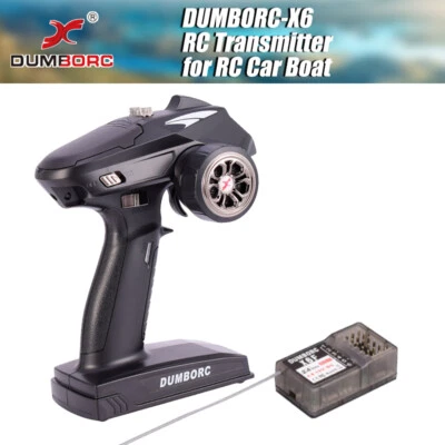 DUMBORC-X6 6CH 2.4G Mixed Mode RC Transmitter with X6F Receiver for RC Car Boat - Image 1 of 4