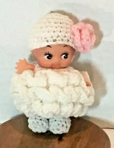Muñeca bebé vintage ojos negros de Google ~ bonita - Imagen 1 de 11