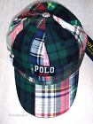 Polo Ralph Lauren Men's Hat Patchwork Madras Plaid Baseball Cap OS Polo Patch