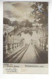 View At Luna Park, Schenectady, New York RPPC - Bild 1 von 2