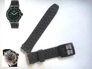 21mm Black Rubber Silicon strap band bracelet suuk400 STORMY (fits) Swatch - Picture 1 of 3