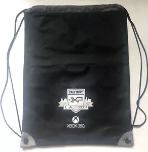 XBox 360 Call of of Duty XP string bag-L.A. 2011-black heavy nylon-pocket-swag - Picture 1 of 11