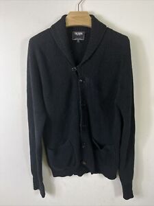 Todd Snyder Sweater Men Small Black Cardigan Linen Cotton Button Preppy Classic