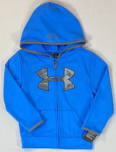 Little Boy's Under Armour UA Full Zip Hooded Jacket Size 4 NEW - Picture 1 of 2