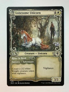 MTG Lonesome Unicorn   Rider in Need Throne of Eldraine 276 Regular Common - Picture 1 of 1
