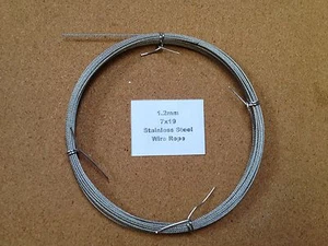 1.2mm x 1m Stainless Steel Wire Rope  7x19  133 Strand 18/8 304 INOX Surgical - Picture 1 of 1