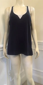 Nautica Sleepwear WN SZ LARGE SLEEPSHIRT RED White & Blue Cotton Bl Sleeveless - Picture 1 of 11