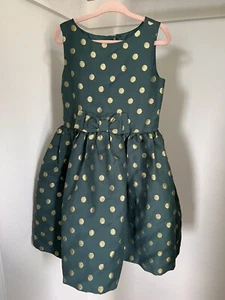 Girls Green And Gold Shiny Dress by Gymboree Size 5 - Picture 1 of 2