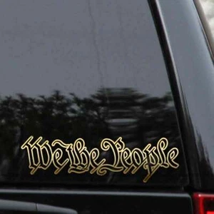 We The People Text Vinyl Decal Sticker - Picture 1 of 2