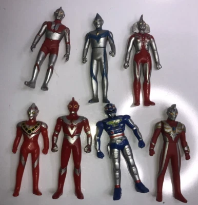 Bandai Ultraman 6" TO 7" LOT OF 7 FIGURES MOTHER, DYNA, SHERRIFF SHAIDER  #L - Image 1 of 4