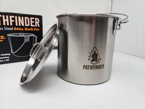 Pathfinder Edelstahl Buschtopf und Deckel Set (64 Unzen) Neu - Bild 1 von 18