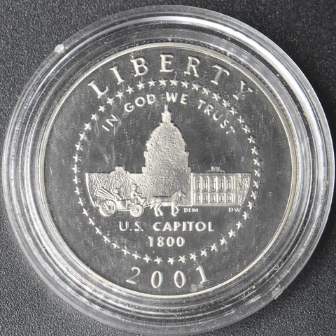 2001-P Proof P Cap Visit Modern Commemorative Half Dollar .50C -COINGIANTS Cover