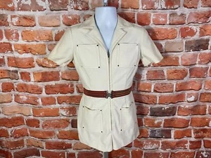 vintage 80s Romper w rainbow belt - sz 10 - Jones New York short shorts one pc - Picture 1 of 10