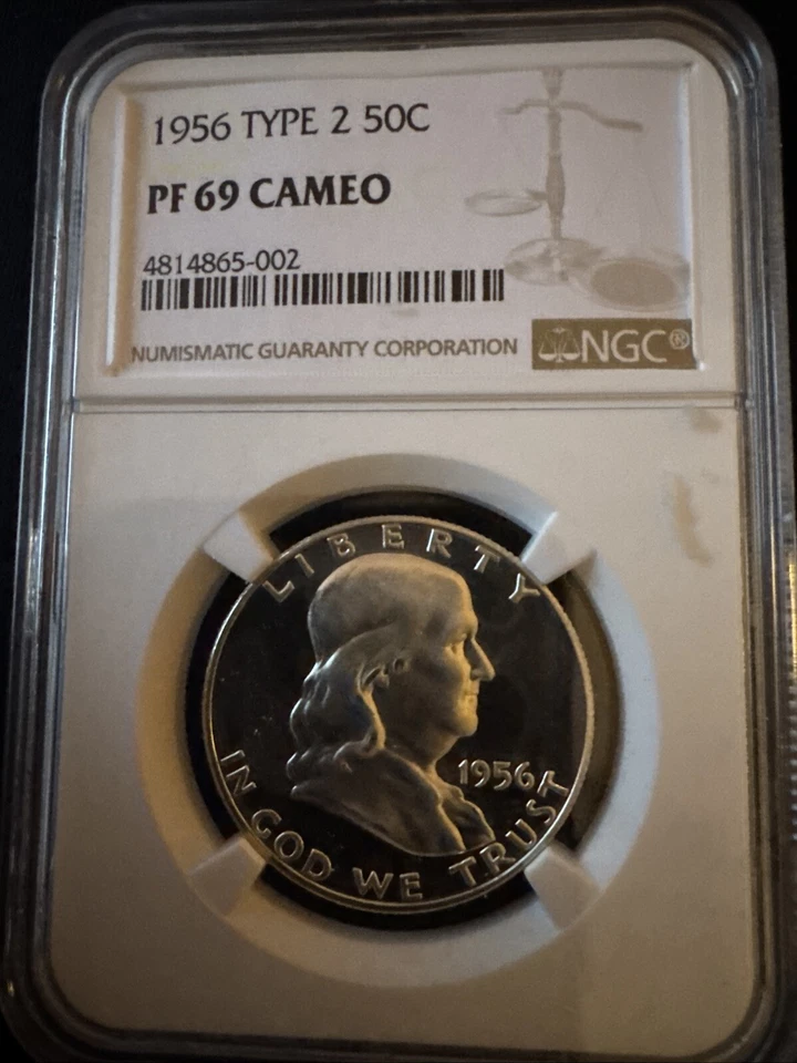 Franklin 1956 TYPE 2 Pf69 CAMEO - Image 1 of 2