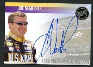 Joe Nemechek signed auto 2006 Press Pass Autograph NASCAR Trading Card - Picture 1 of 1