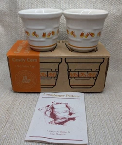 Longaberger Candy Corn Ceramica Alimentare Sicuro Votivo Set di 2 241201G - Foto 1 di 13
