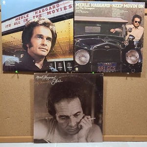 Merle Haggard 3 LP Lot Farewell to Elvis Keep Movin On In the Movies Vinyl #865 - Picture 1 of 11