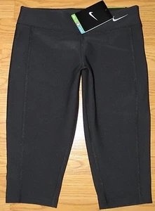 NIKE Dri-Fit Legend Tight Stretch Training BLACK Capri 546096 010 Girls Sz S NEW - Picture 1 of 3