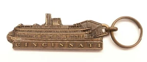 Llavero Cincinnati Steamboats Sternwheeler River Boat 3/8" bronce - Imagen 1 de 2