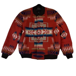 Pendleton Chief Joseph Red Aztec Western Pattern Bomber Jacket / Mens XL - Bild 1 von 20