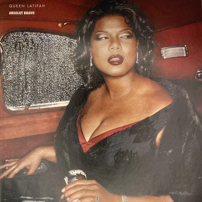 2000 Absolut Bravo Vodka PRINT AD Queen Latifah Glamour Portrait Mini Poster 00s - Image 1 of 3
