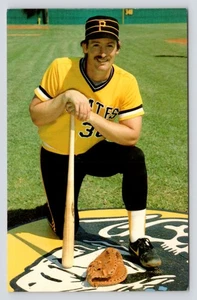 Vintage MLB - Pittsburgh Pirates Jason Thompson Baseball c1980 Unposted Postcard - Picture 1 of 2