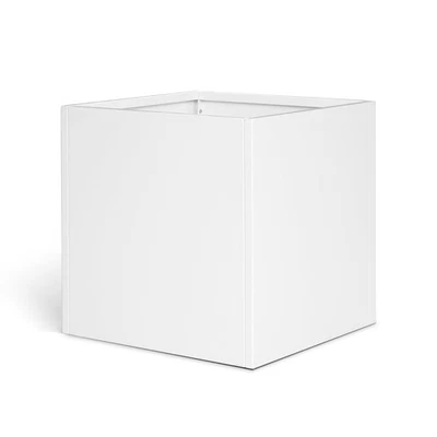 Jardinera cuadrada de acero blanco jardineras de exterior jardinera de acero galvanizado 24 I... Foto 1 de 4