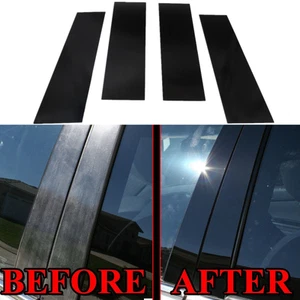 Para Ford F-150 F150 2004-2014 súper cabina doble piano negro pilar borde poste puerta - Imagen 1 de 17