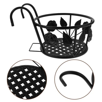  Geländer-Blumentopfhalterung - Metall-Pflanzenhalter für den Innen- und - Bild 1 von 4