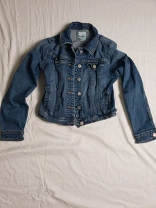 Old Navy Premium Denim Jacket Girls Size LG 10-12, 98% Cotton 2% Spandex  - Picture 1 of 10