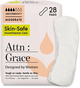 Attn: Almohadillas para incontinencia moderada Grace para mujer, paquete de 28 - alta absorción, Bre - Imagen 1 de 18