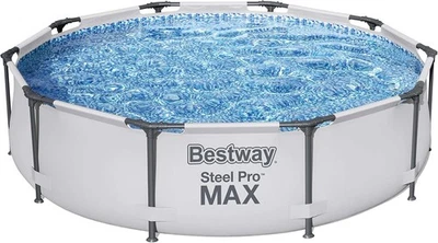 Bestway Steel Pro MAX Frame Pool ohne Pumpe Ø 305 x 76 cm, lichtgrau, rund - Bild 1 von 4