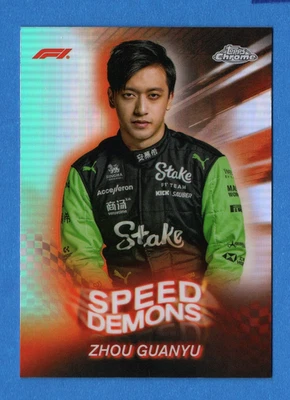Zhou Guanyu 2024 Topps Chrome Formula 1 SD-14 Speed Demons - Image 1 of 3