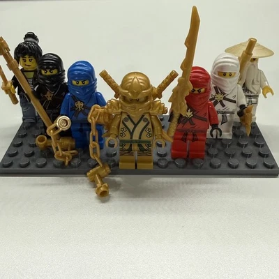 LEGO Ninjago OG Minifigures Lot of 7 Kai  Jay Zane Cole Nia Wu and Golden Lloyd! - Image 1 of 4